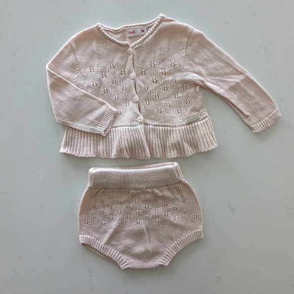 Condor Other - Condor | Pointelle Knit Sweater & Bloomer Set